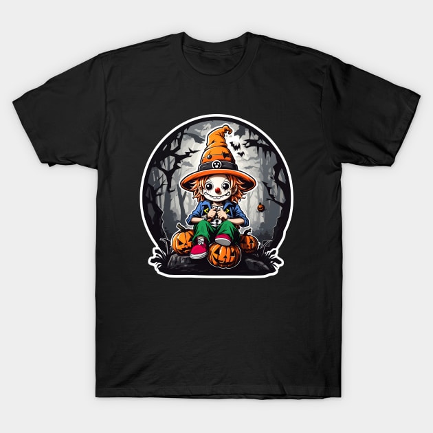 Halloween clown 3, pumpkins T-Shirt by xlhombat